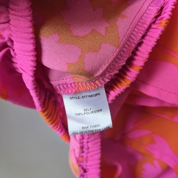 Sugarlips Pink and Orange Off-Shoulder Top L - Picture 7 of 7